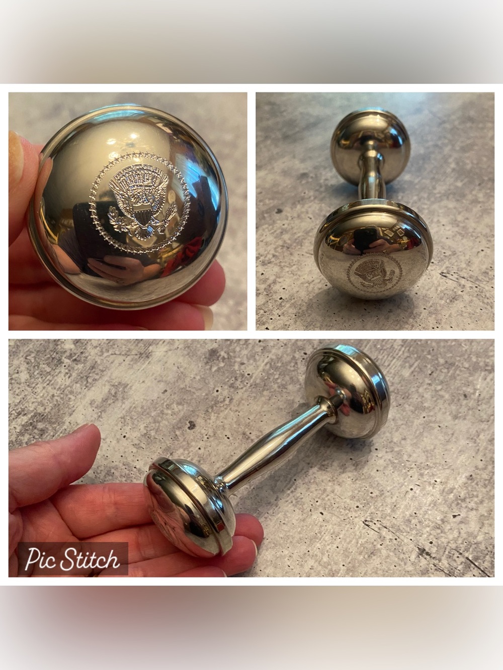 White House Historical Association Salisbury Pewter Truman Seal Rattle
